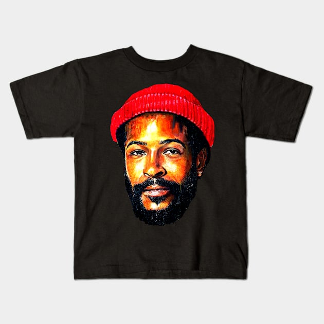 Marvin Gaye Iconic Kids T-Shirt by RAINYDROP